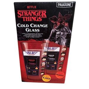 Paladone Netflix Stranger Things Arcade Colour Change Glass Multi 450ml NEW